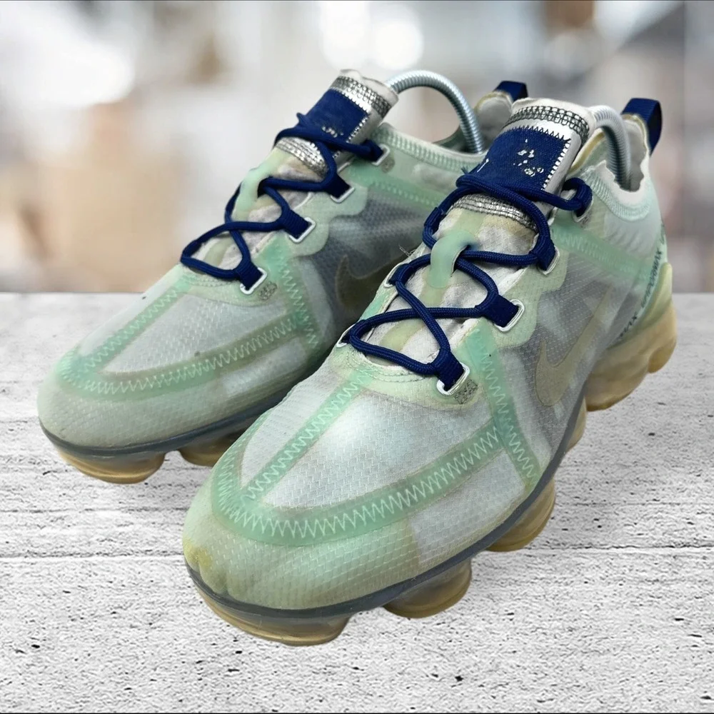 Women's Nike Air VaporMax 2019 Teal Tint Navy Accents AR6632-300 Size‎ 9